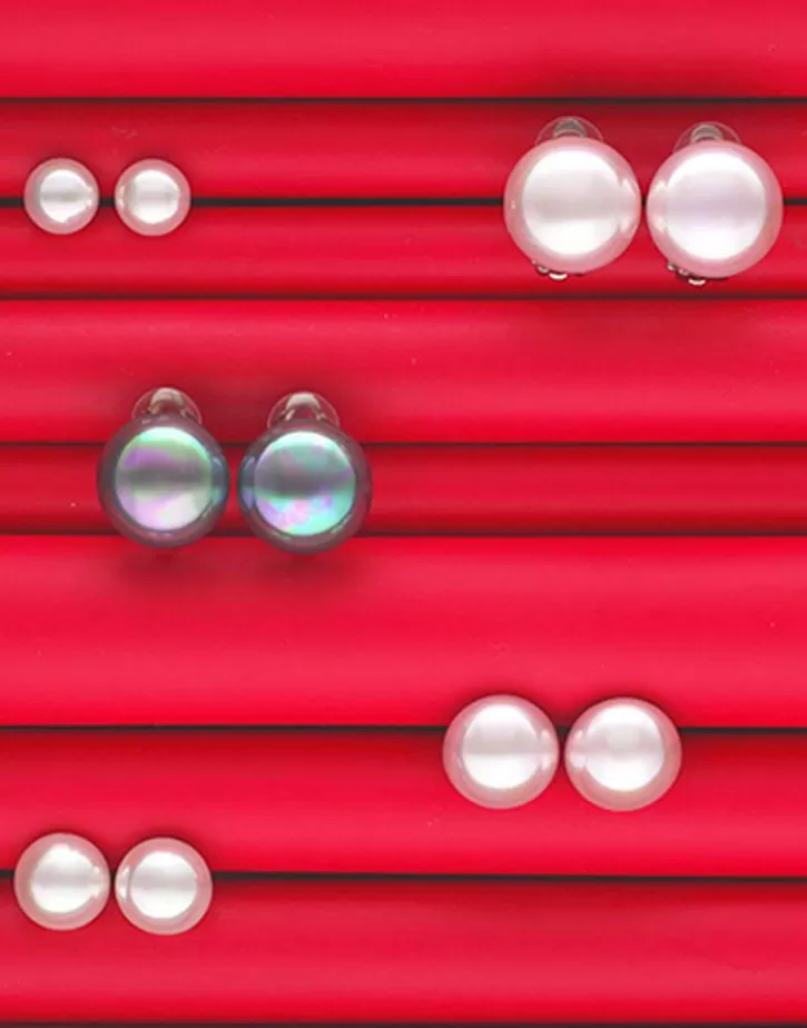 Shop Majorica 12Mm Grey Mabe Pearl Earrings In Silver