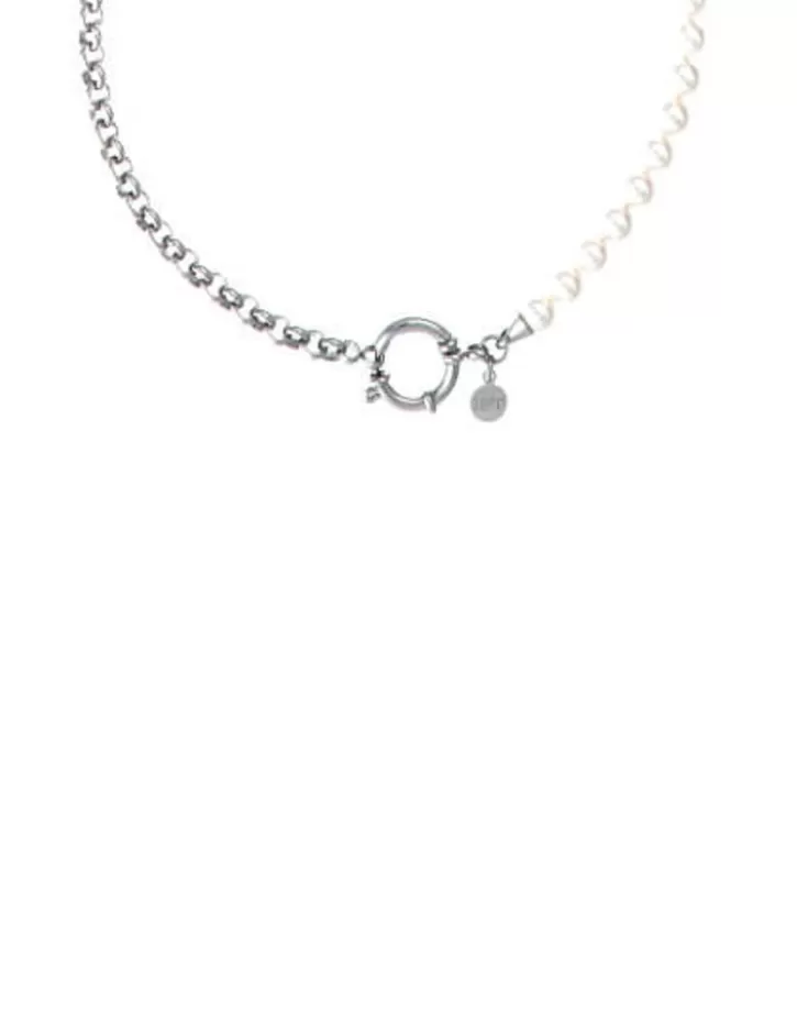 Fashion Majorica 70Cm Ibiza Necklace Combining Pearls And Steel