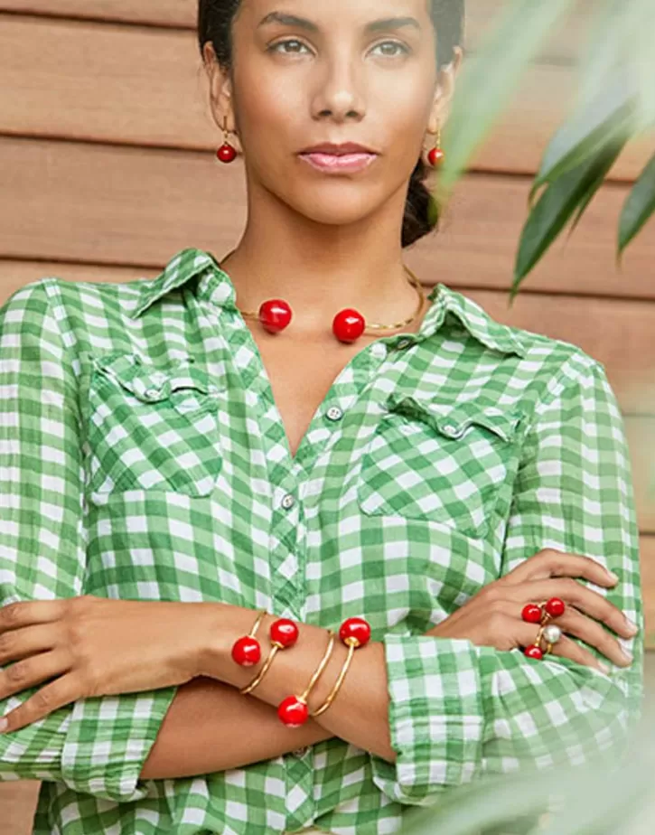 adjustable_choker_capri_with_red_murano_glass_2.webp New Majorica Adjustable Choker Capri With Red Murano Glass