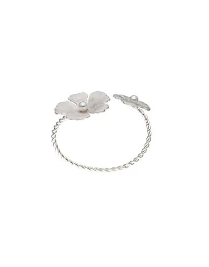 Cheap Majorica Adjustable Santorini Bianco Bridal Bracelet With Nacre Flowers And Pearls