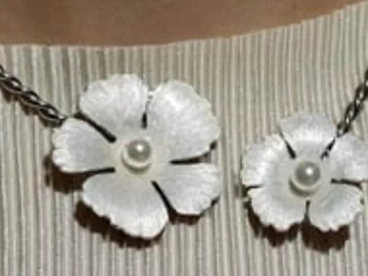 Shop Majorica Adjustable Silver Santorini Bianco Bridal Choker With Nacre Flowers