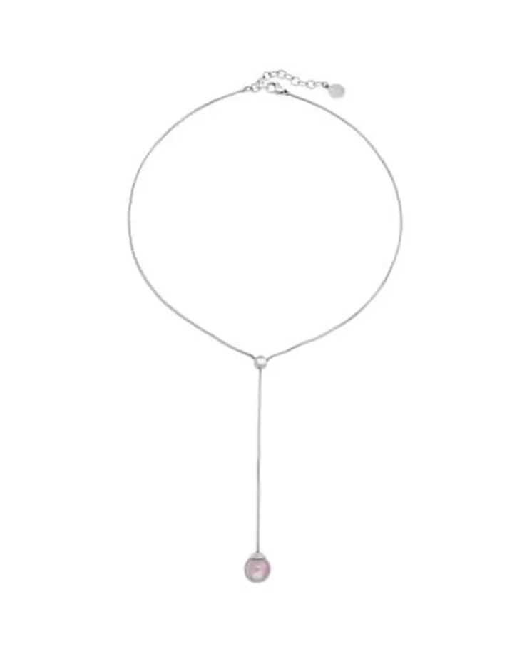 Best Sale Majorica Adjustable Steel Necklace Aura With Nuage Pearl