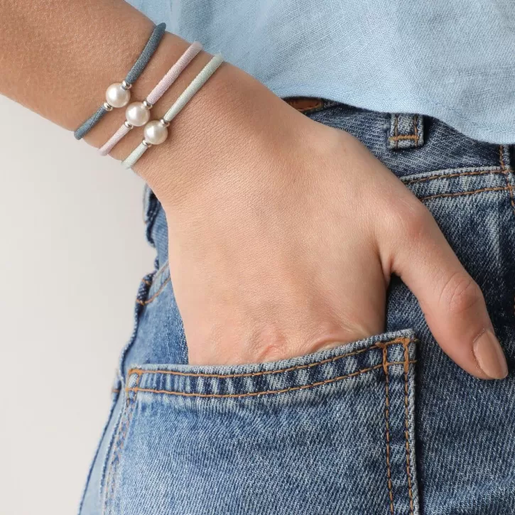 Clearance Majorica Adjustable Turquoise Stretch Sifnos Bracelet With Pearl