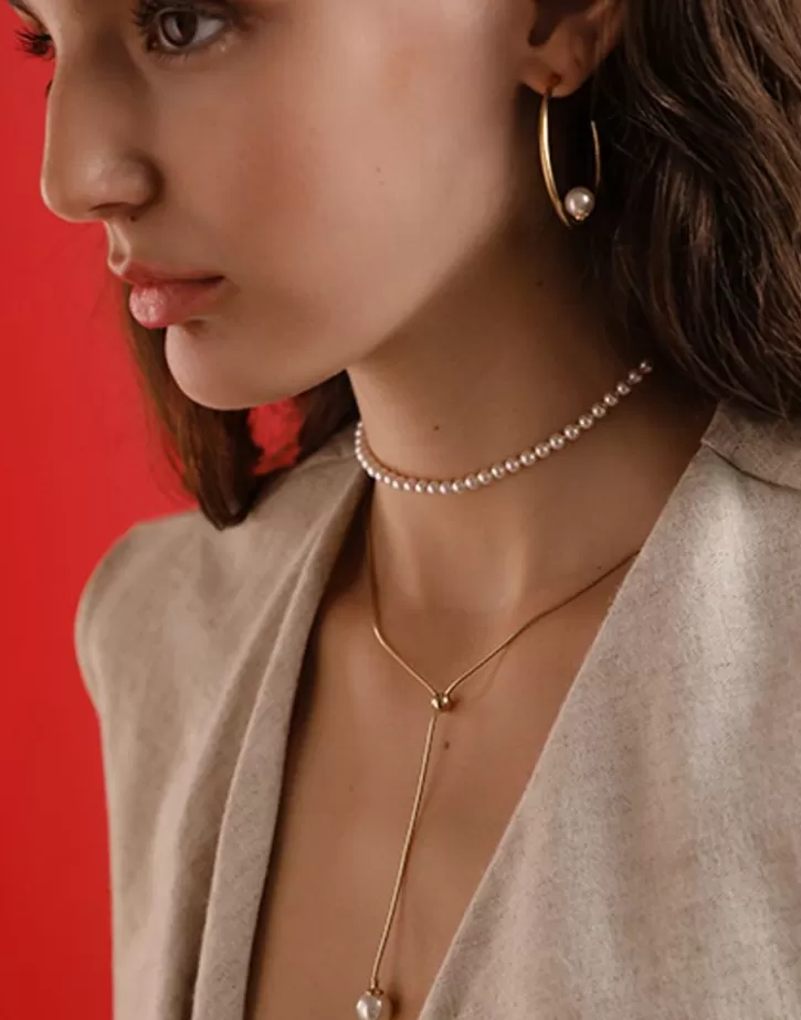 Sale Majorica Alba Hoop Earrings Gold Plated