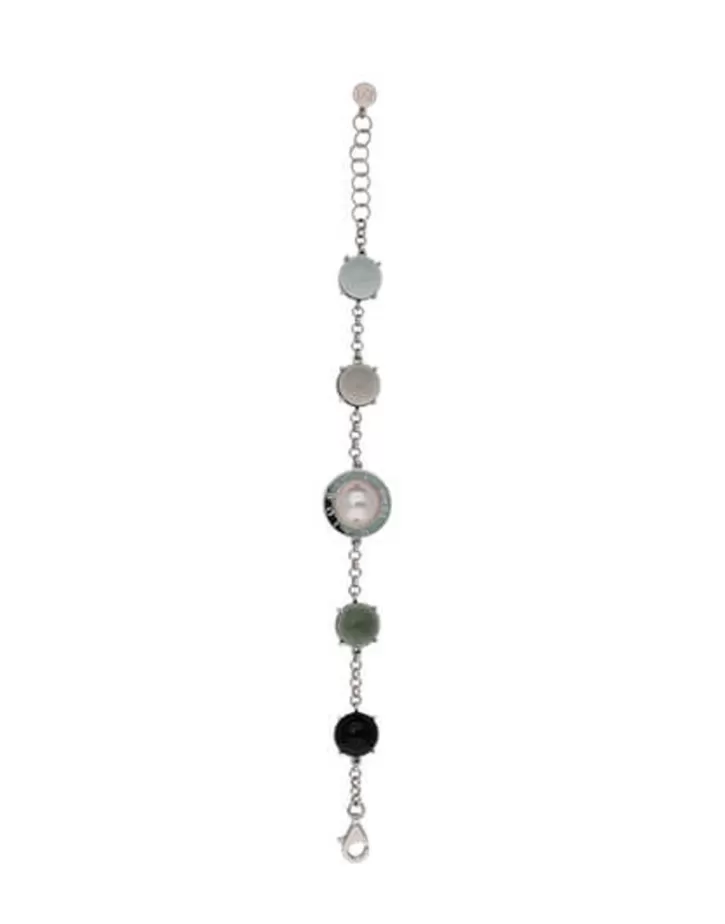 Shop Majorica Algaida Geometric Bracelet With Black Murano Glass