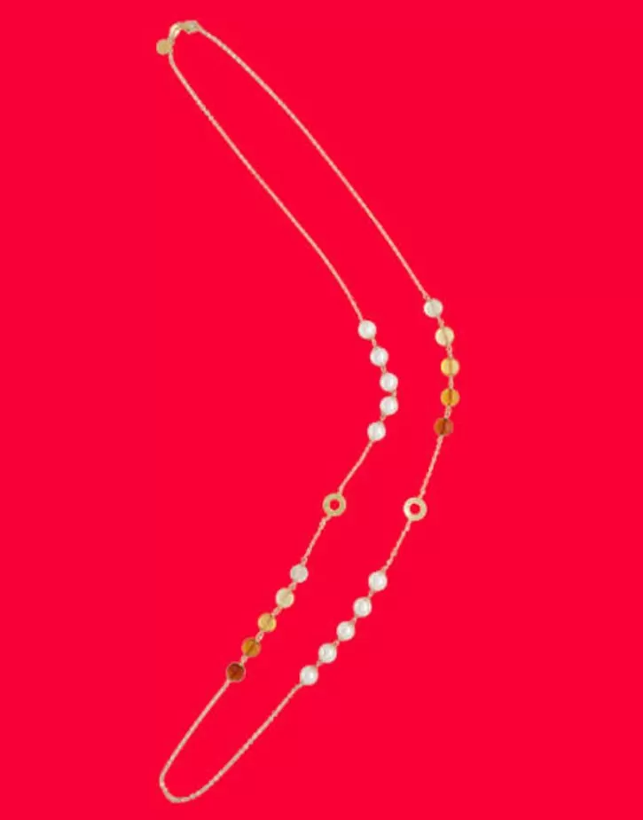 algaida_golden_long_multiposition_necklace_with_amber_murano_glass_3.webp Store Majorica Algaida Golden Long Multiposition Necklace With Amber Murano Glass