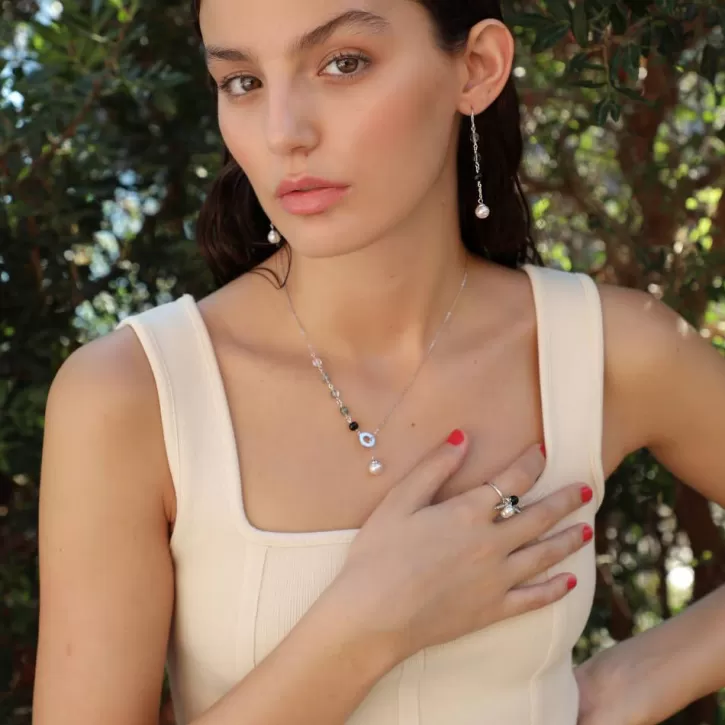 algaida_silver_ring_with_black_murano_glass_4.webp Store Majorica Algaida Silver Ring With Black Murano Glass