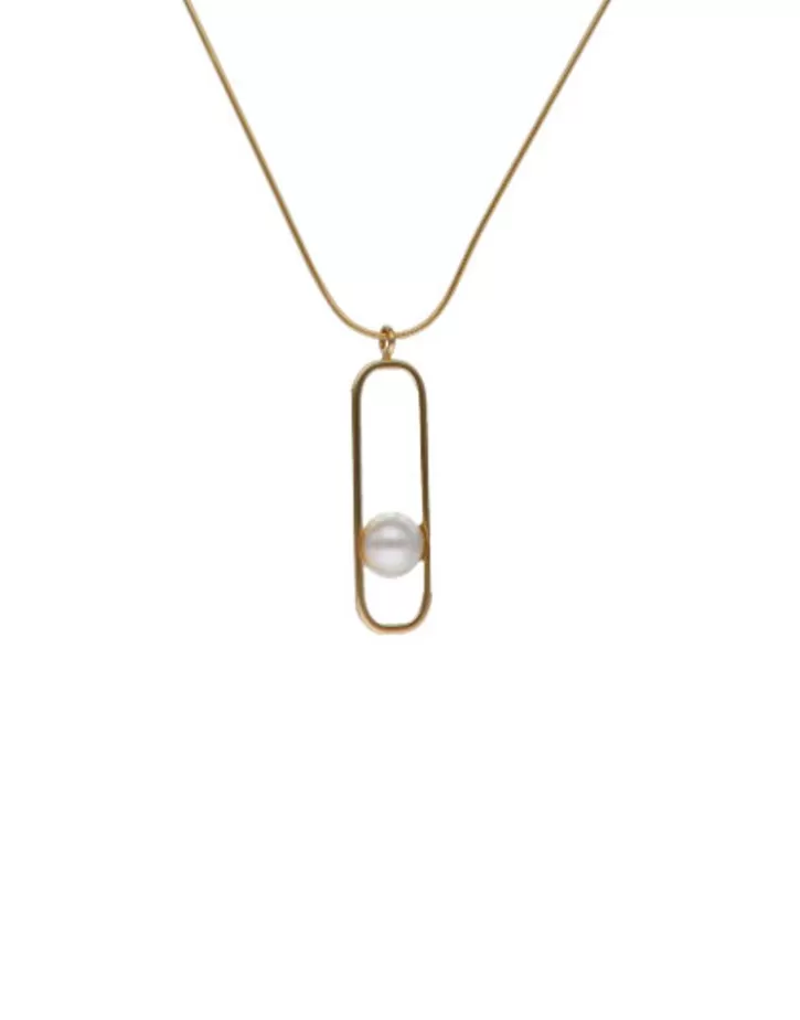 atenea_necklace_with_chain_and_round_pearl_4.webp Clearance Majorica Atenea Necklace With Chain And Round Pearl