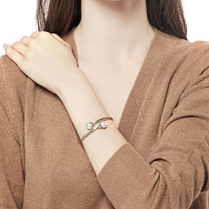 Best Sale Majorica Bracelet Alina Slightly Round Pearl