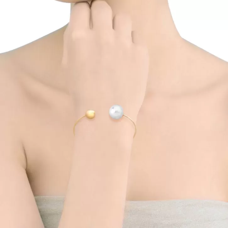 Cheap Majorica Bracelet Aura Gold Plated