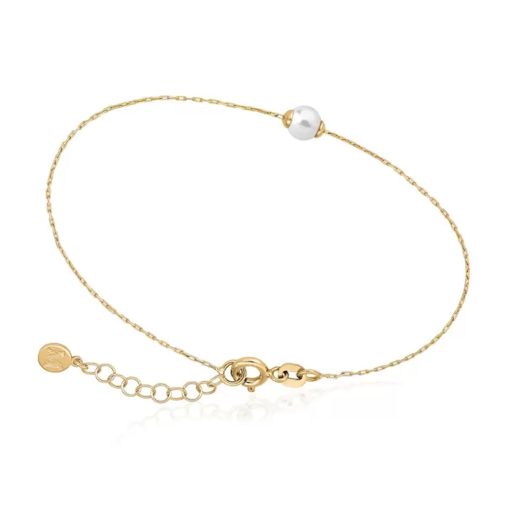 Best Sale Majorica Bracelet Cies Gold Plated With White Pearl