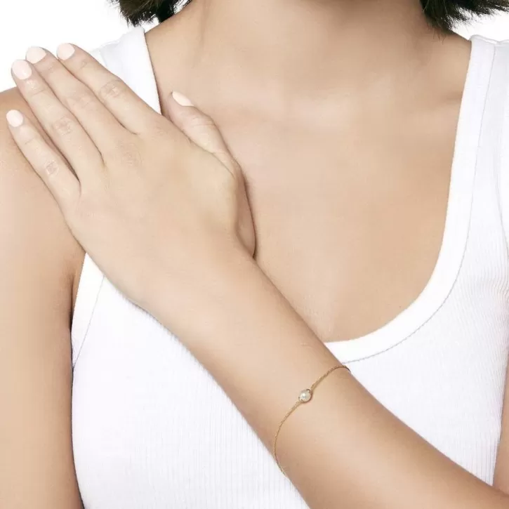 Best Sale Majorica Bracelet Cies Gold Plated With White Pearl