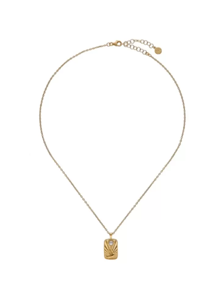 Outlet Majorica Caelum Communion Necklace With Golden Medallion