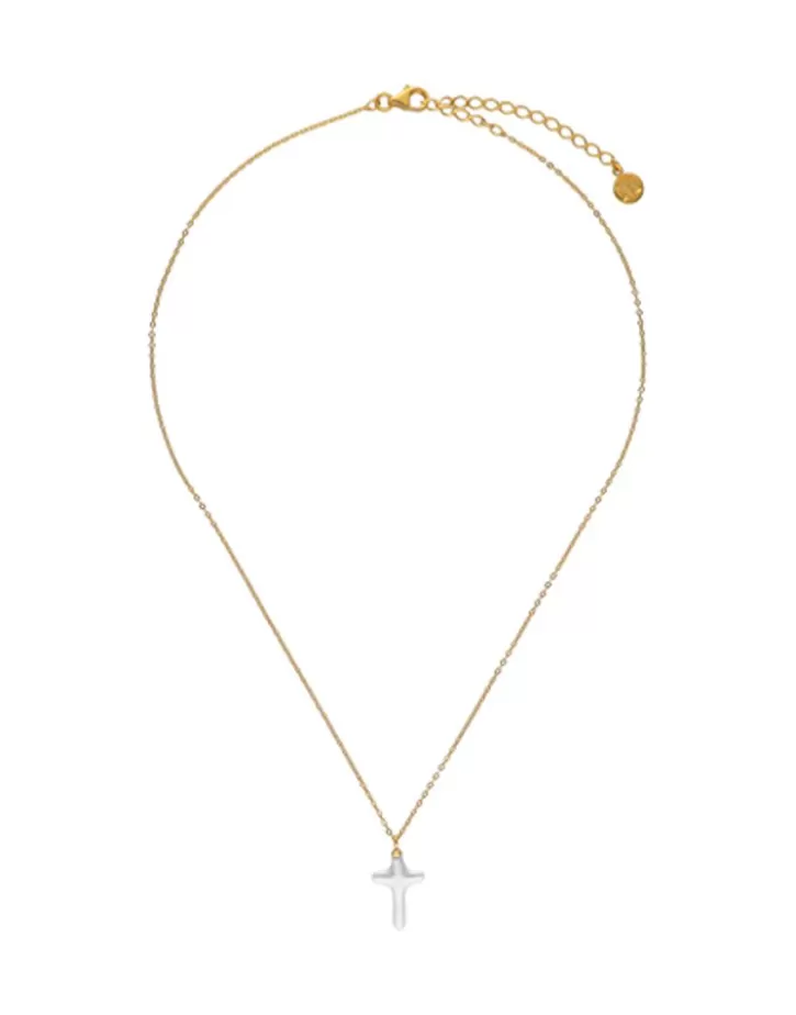 Fashion Majorica Caelum Communion Necklace With Pearl Cross