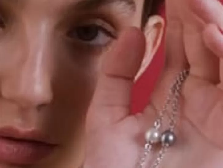 New Majorica Chain Bracelet Nuada In Steel And White Pearl