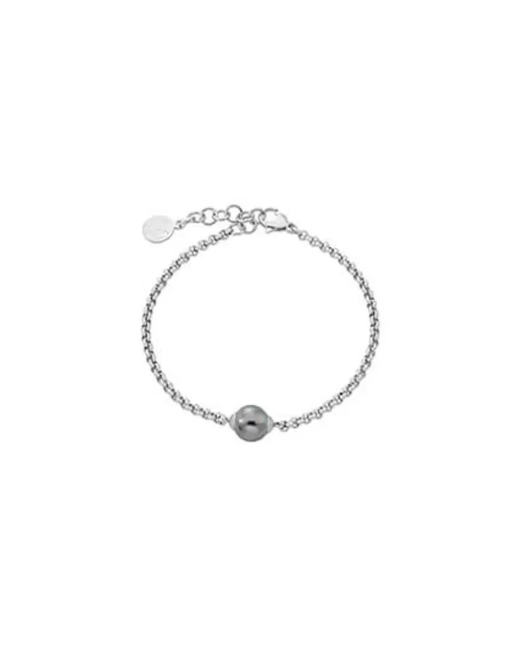 Store Majorica Chain Bracelet Nuada Steel And Gray Pearl