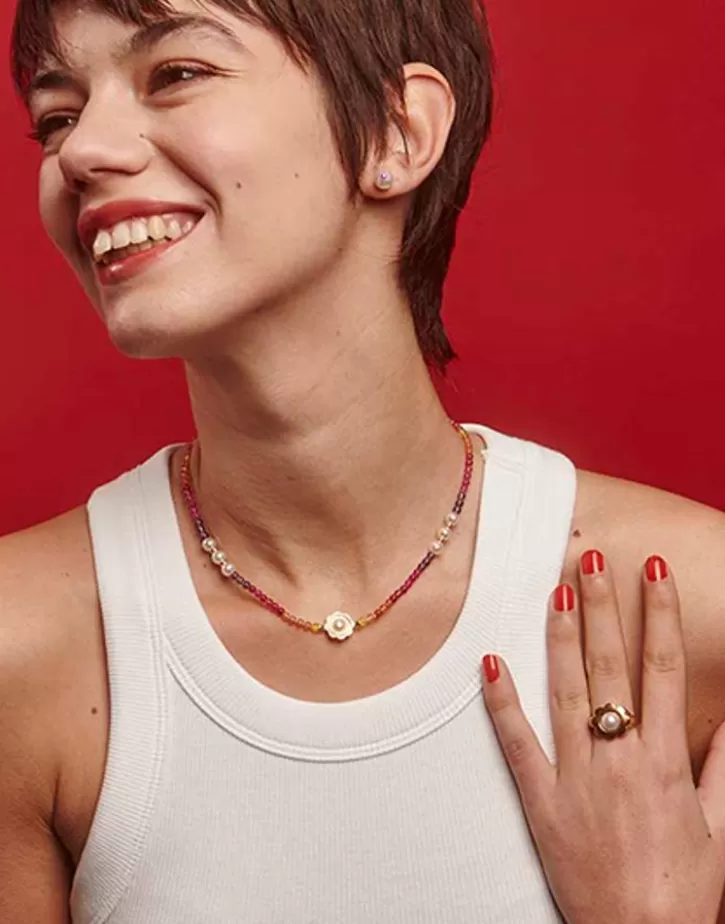 color_pop_earrings_with_round_white_pearl_and_magenta_zirconia_2.webp Flash Sale Majorica Color Pop Earrings With Round White Pearl And Magenta Zirconia