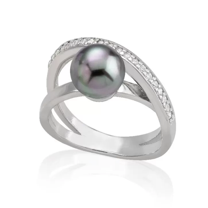 Shop Majorica Cross Ring Exquisite Gray Pearl