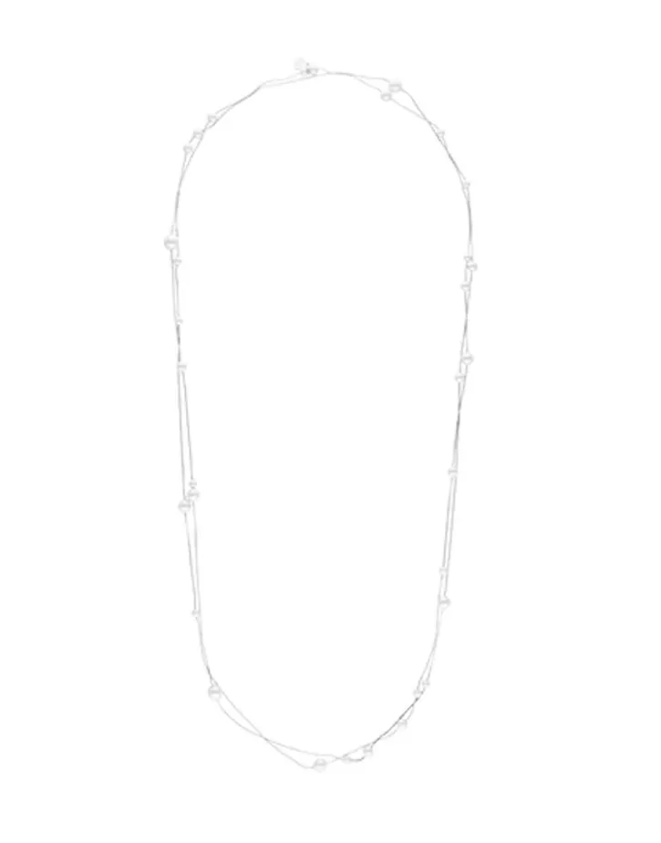 Store Majorica Dangle Necklace Strung With Round Pearls 160Cm