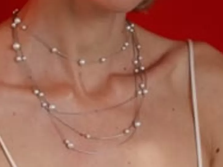 Store Majorica Dangle Necklace Strung With Round Pearls 160Cm