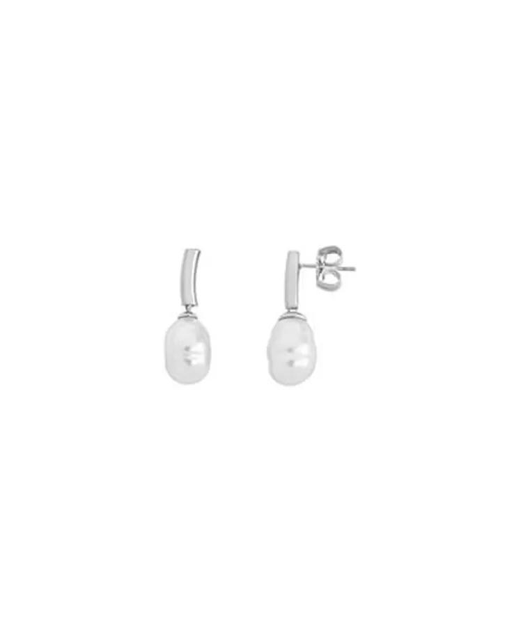 Fashion Majorica Earrings Agora With Barroque White Pearl
