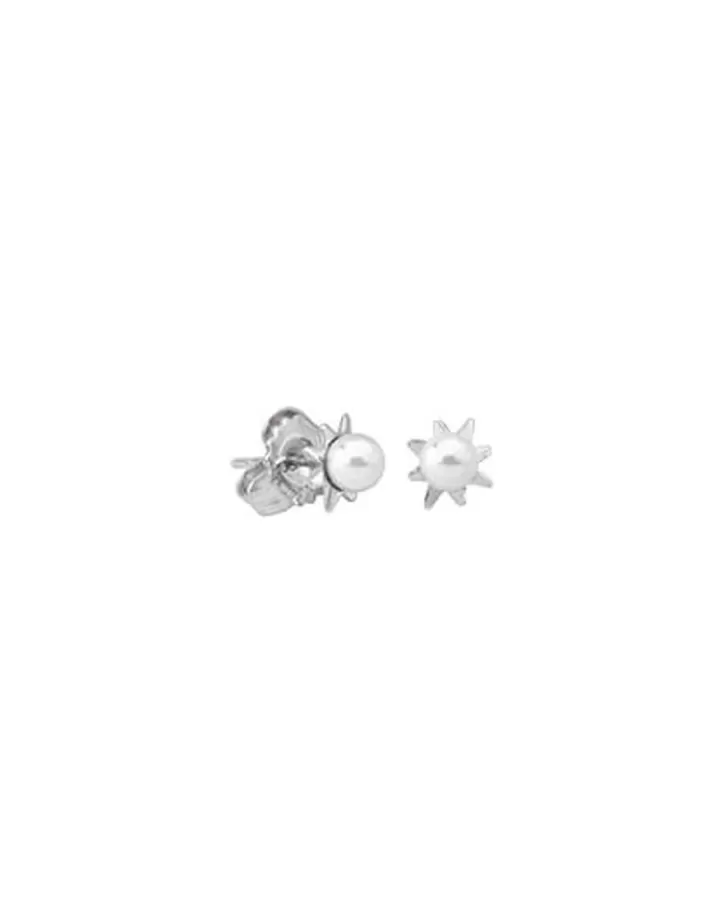 Best Majorica Earrings Cies Silver Mini Flower With 4Mm White Pearl