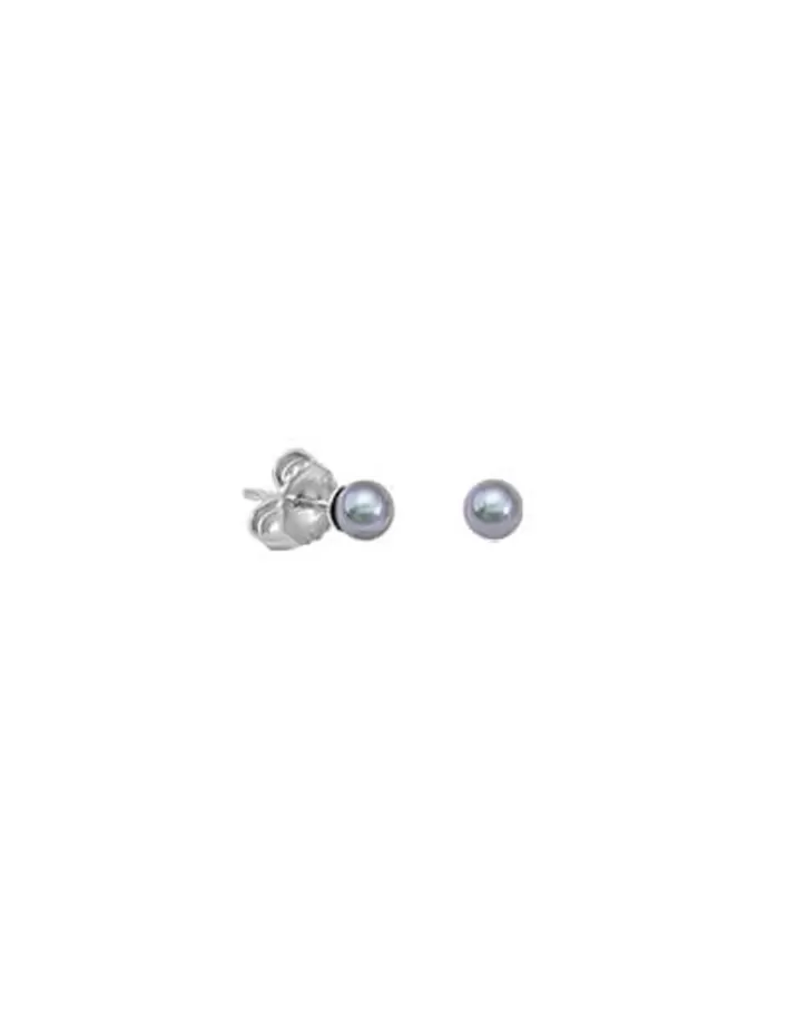 Shop Majorica Earrings Cies Silver With 4Mm Gray Pearl