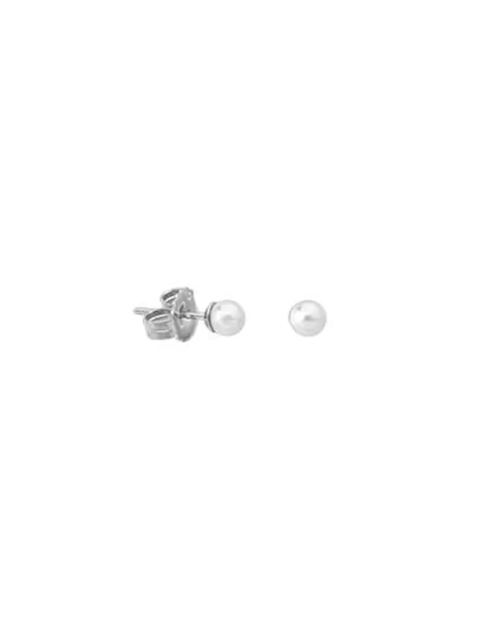 Online Majorica Earrings Cies Silver With 4Mm White Pearl
