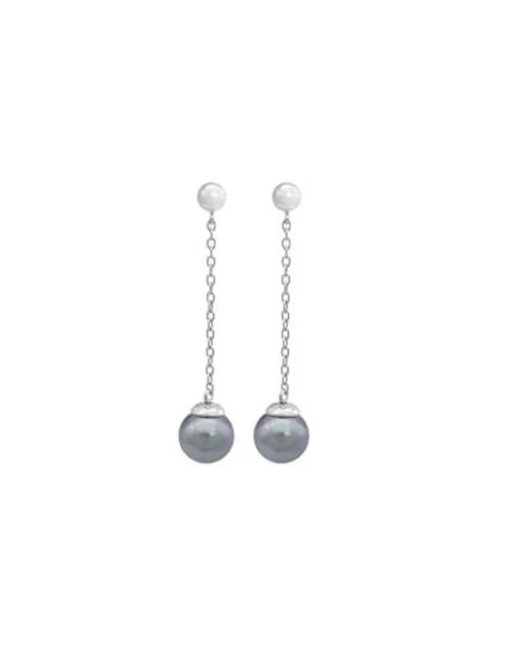 earrings_ilusion_silver_with_8mm_gray_pearl_2.webp Shop Majorica Earrings Ilusion Silver With 8Mm Gray Pearl
