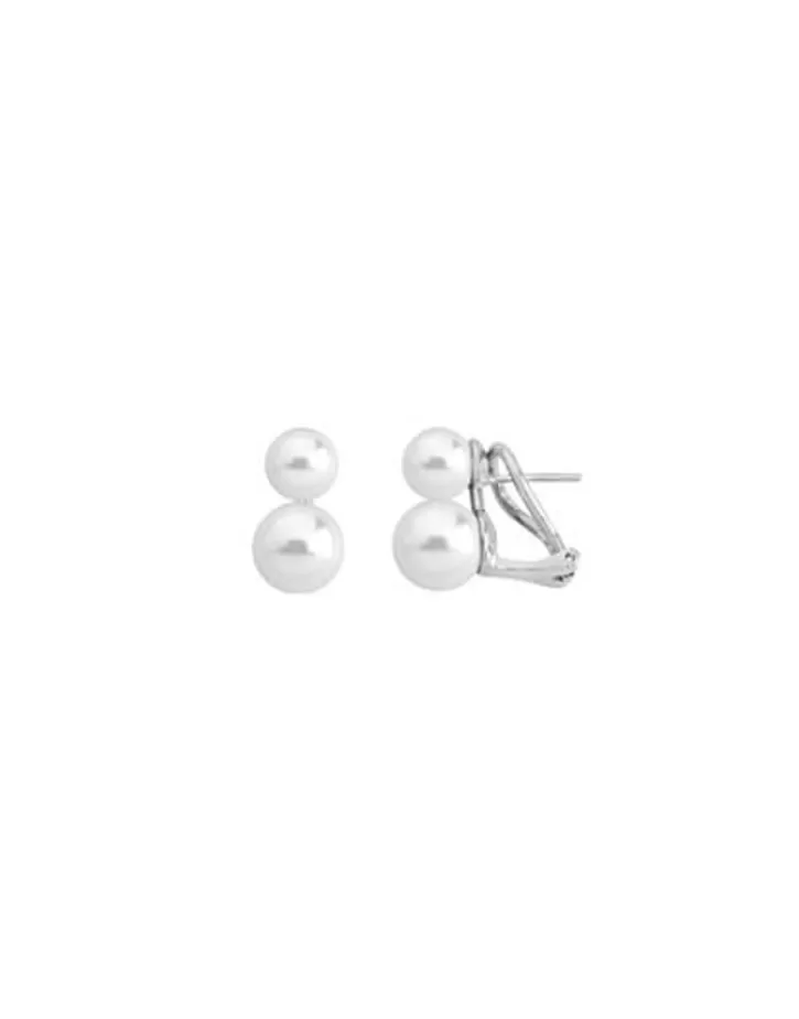 Discount Majorica Earrings Jour Silver With 7 And 9Mm White Pearls