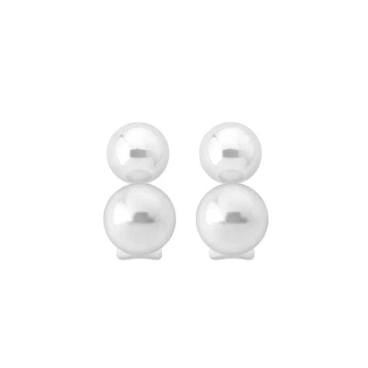 Discount Majorica Earrings Jour Silver With 7 And 9Mm White Pearls