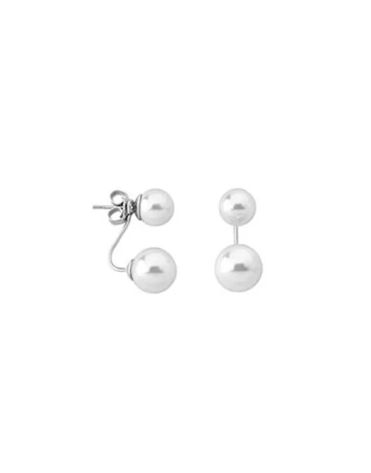 Online Majorica Earrings Jour Silver With 8 And 10Mm White Pearls