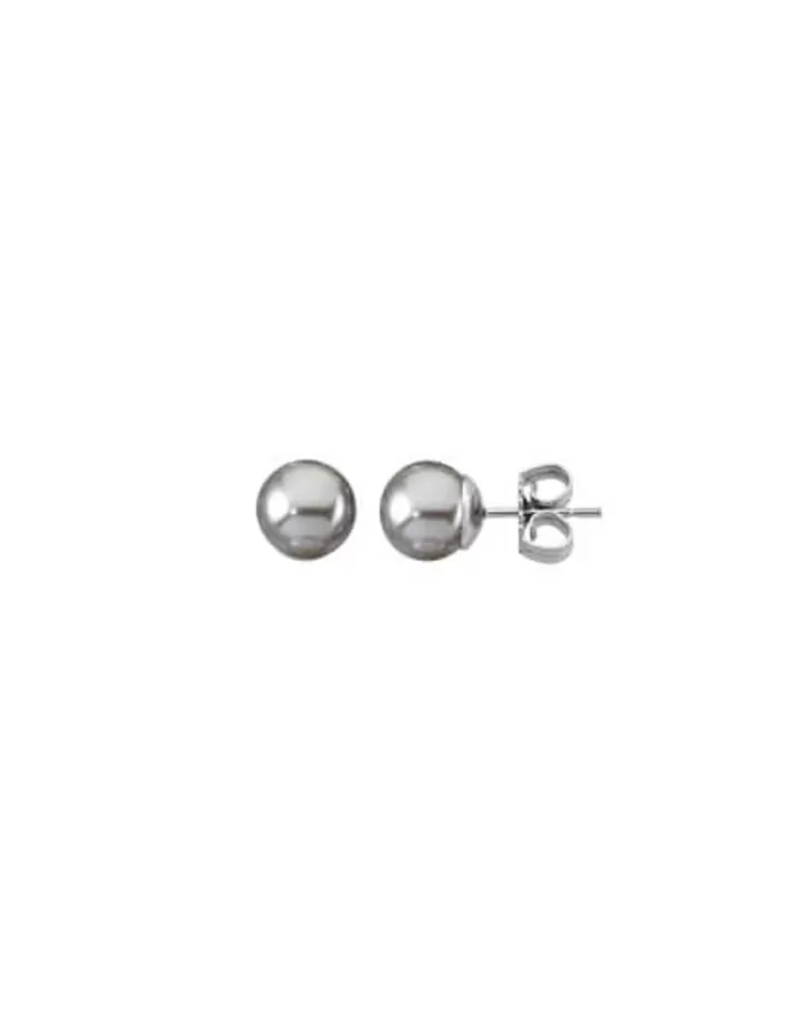 Fashion Majorica Earrings Lyra Silver With 10Mm Nuage Pearl