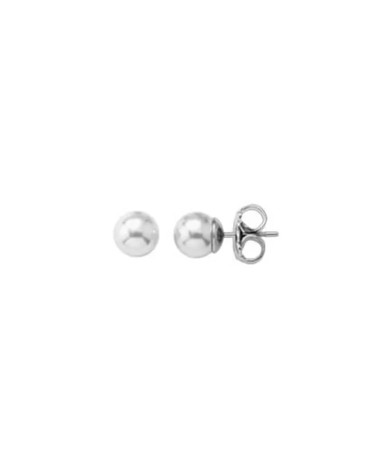 Clearance Majorica Earrings Lyra Silver With 10Mm White Pearl