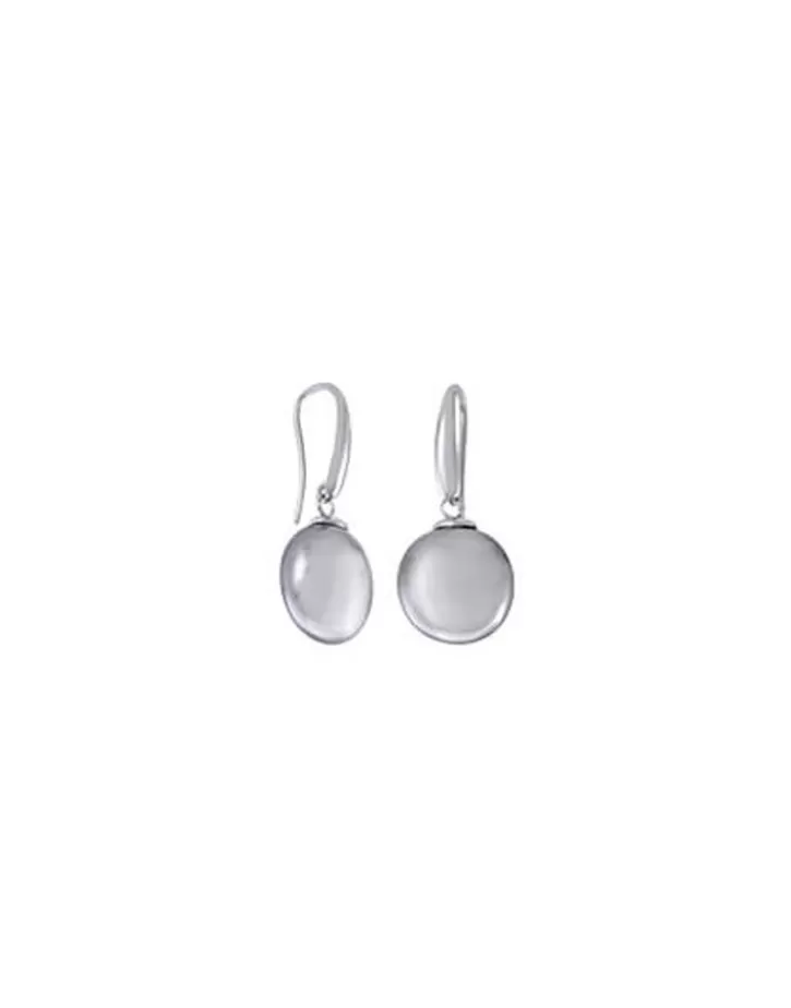 Best Majorica Earrings Lyra Silver With 12Mm Oval Gray Pearl