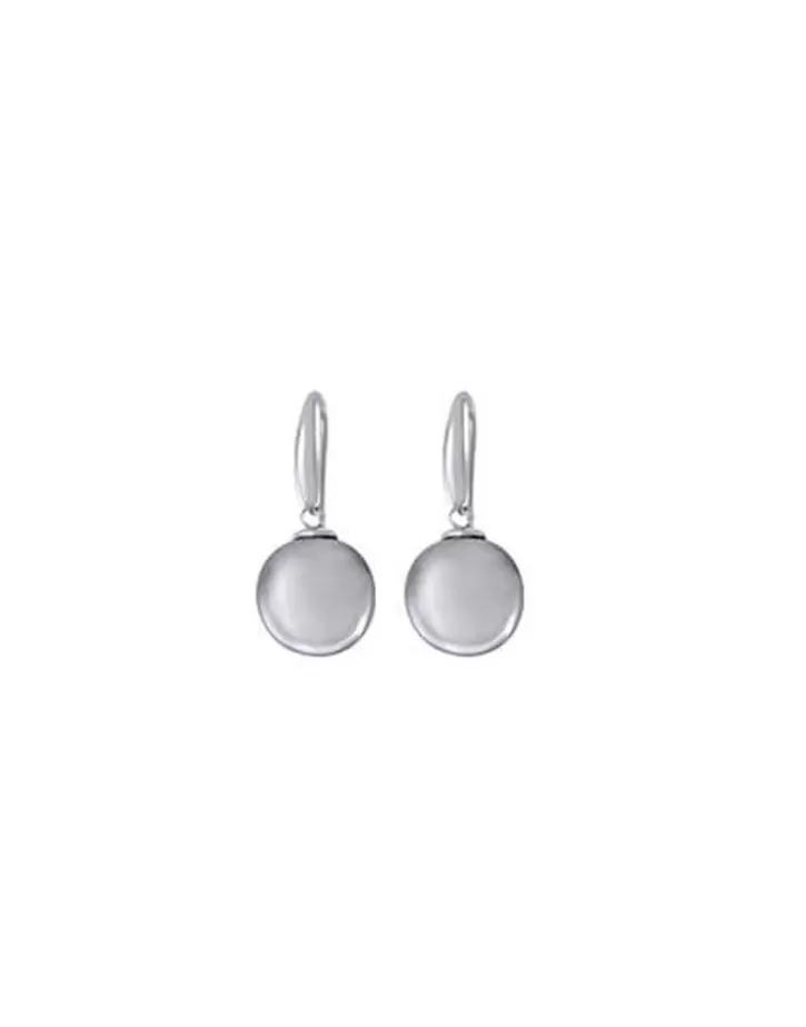 Best Majorica Earrings Lyra Silver With 12Mm Oval Gray Pearl