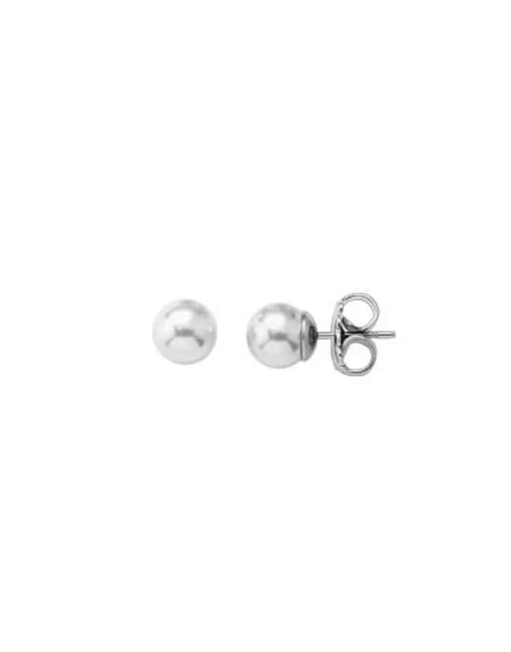 Sale Majorica Earrings Lyra Silver With 12Mm White Pearl