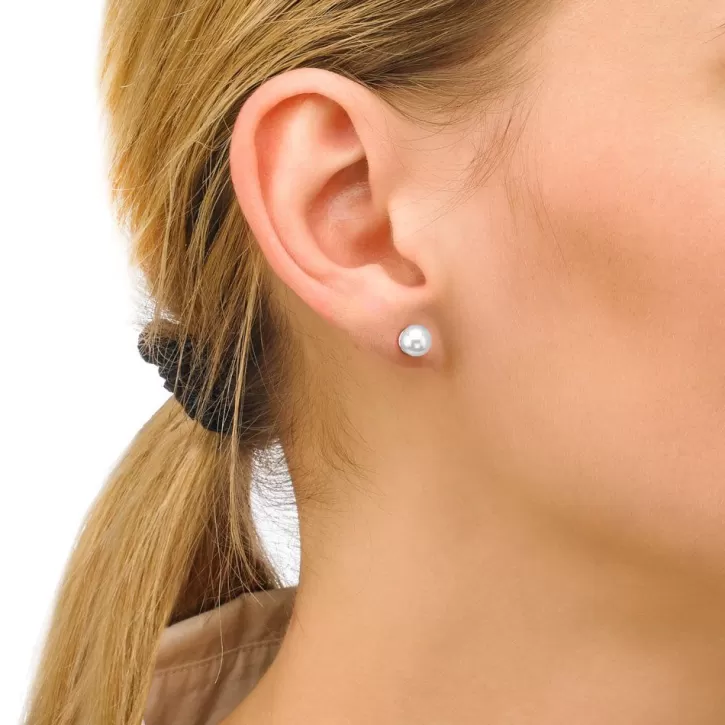 earrings_lyra_silver_with_6mm_white_pearl_1.webp Online Majorica Earrings Lyra Silver With 6Mm White Pearl