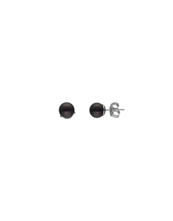Store Majorica Earrings Lyra Silver With 8Mm Tahiti Pearl