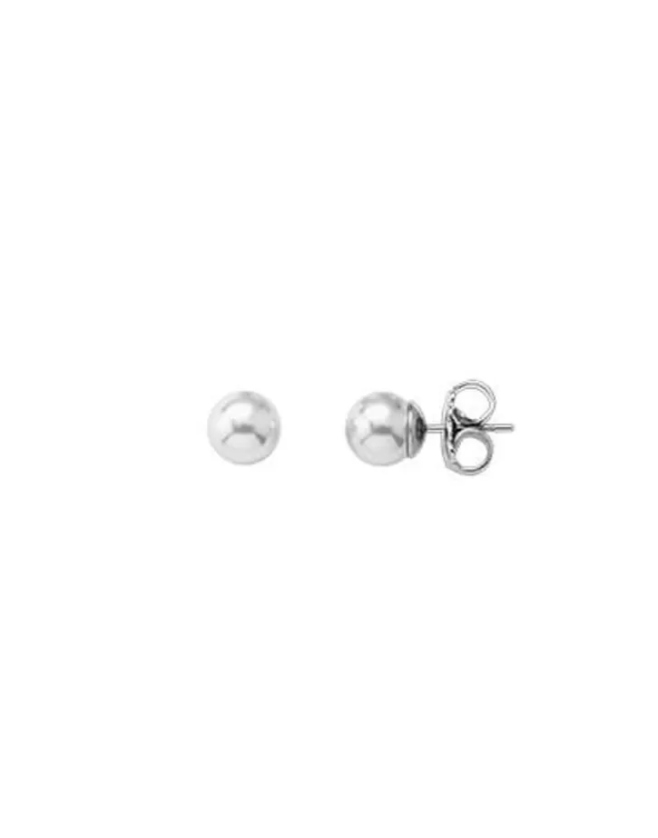 Best Majorica Earrings Lyra Silver With 8Mm White Pearl