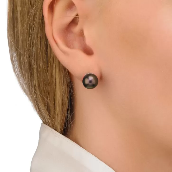 Best Sale Majorica Earrings Lyra With 10Mm Tahiti Pearl