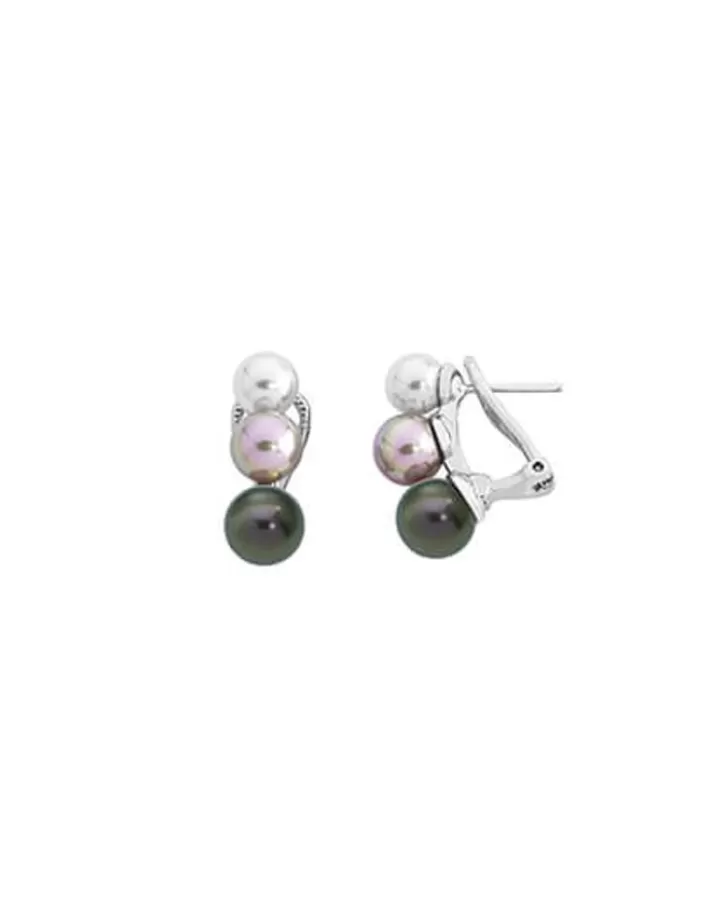 Online Majorica Earrings Nuit Multicolored Pearls