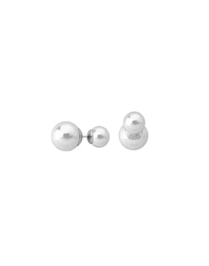 Online Majorica Earrings Polar Silver With 8 And 12Mm White Pearls