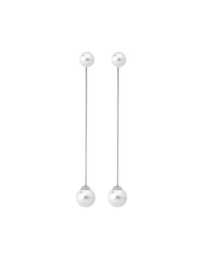 Clearance Majorica Earrings Rosa With 8 And 10Mm White Pearls