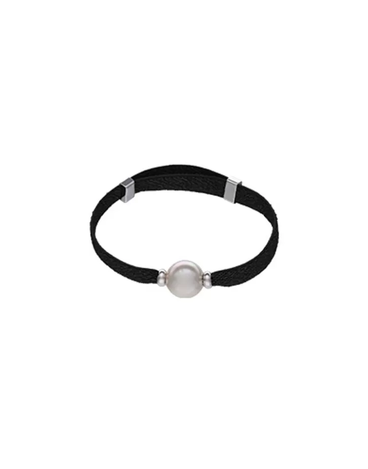 Store Majorica Elastic Circa Bracelet Black