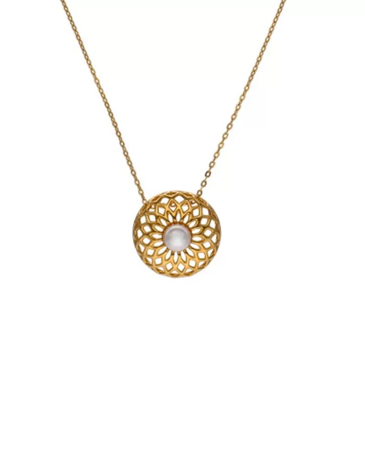 etna_necklace_in_goldplated_silver_and_round_pearl_37cm_3.webp Outlet Majorica Etna Necklace In Gold-Plated Silver And Round Pearl 37Cm