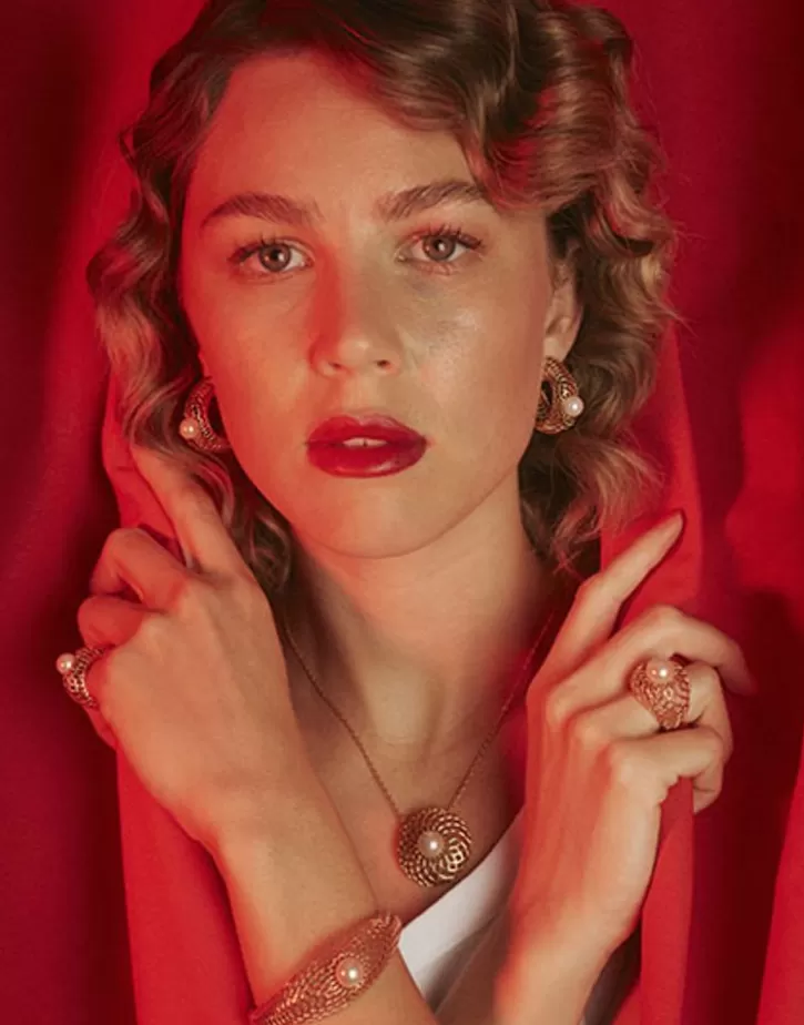 Best Majorica Etna Necklace In Gold-Plated Silver And Round Pearl 42Cm