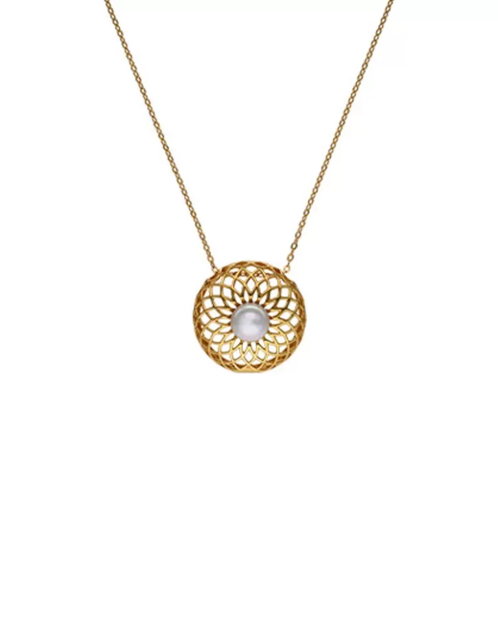 etna_necklace_in_goldplated_silver_and_round_pearl_42cm_5.webp Best Majorica Etna Necklace In Gold-Plated Silver And Round Pearl 42Cm