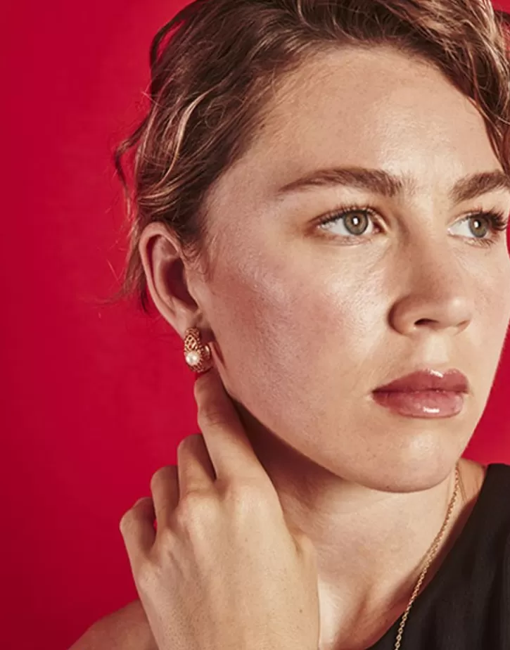 Clearance Majorica Etna Small Hoop Earrings In Gold-Plated Silver