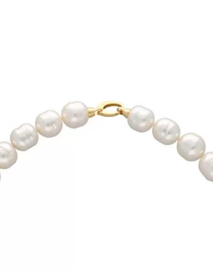 Hot Majorica Gold Plated Barroque Pearl Necklace Lyra 14Mm 42Cm